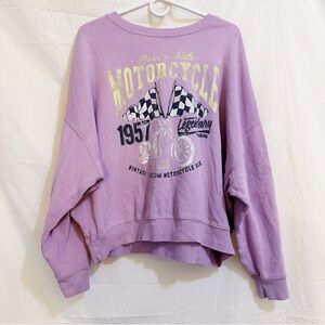 Grayson/Threads Lavender Pink Motorcycle Graphic Sweatshirt